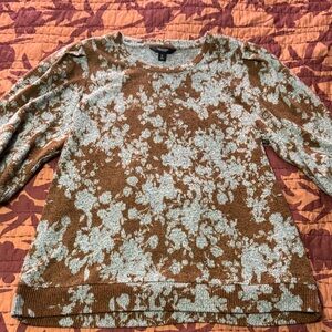 Simply Vera Vera Wang Brown and Gray Patterned sweater